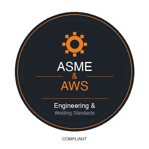 ASME and AWS Standards Compliant