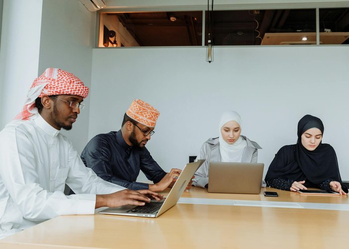 Al Eid Engineering team collaborating in modern office