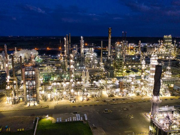 KNPC oil refinery industrial plant in Kuwait